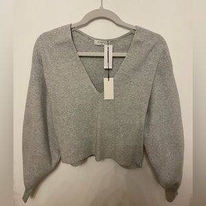 Aritzia Babaton Wren Sweater, Heather Light Gray, Size XS